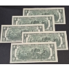 Image 3 : U.S. RARE CURRENCY - 5 PCS - SEQUENTIAL NUMBERS 1976 UNCIRCULATED $2.00 FEDERAL RESERVE NOTES - GEMS