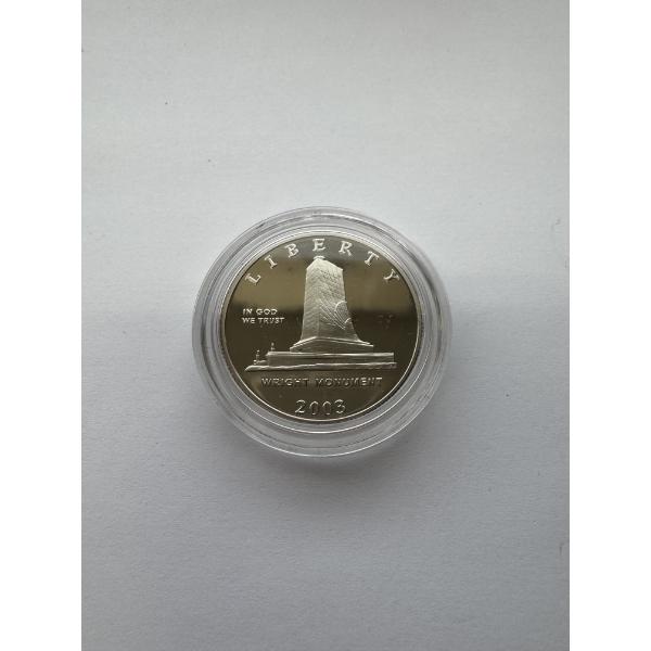 Proof Clad Half Dollar Coin- 2003 P Wright Monument First Flight Centennial Commemorative Coin