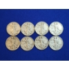 Image 1 : x8 Assorted Years 90% Silver Walking Liberty Half Dollars FV: $4.00