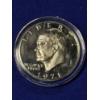 Image 2 : 1971- S Eisenhower Silver Dollar - Excellent Condition in Display Box & Capsule