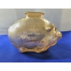 Image 5 : Antique Anchor Hocking Marigold Marathon/Ohio Oil Carnival Glass Piggy Bank - 4in Long