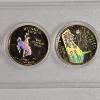 Image 6 : SPECIAL EDITION!!! United States 50 State Quarters Holographic Gold Clad 5 Coin Set