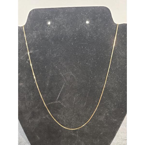 14K Yellow Gold 24" Box Chain Necklace With Lifetime Helzberg Diamond Warranty!