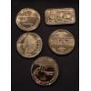 Image 1 : 5 Different .999 Fine Copper One Troy Ounce Coins & Bar