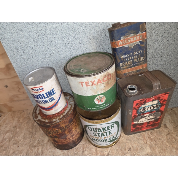 
Six Vintage Can Collection
