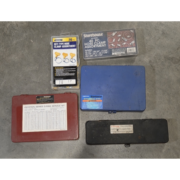 Pittsburg Socket Set, Two O Ring Kits, & Key Hose Clamps
