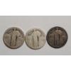 Image 1 : (3) United States Unknown Years Standing Liberty 90% Silver Quarters - Face Value: $0.75