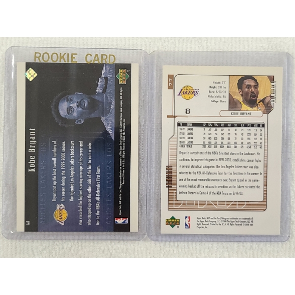 Lot of Two Kobe Bryant MVP Upper Deck Trading Cards