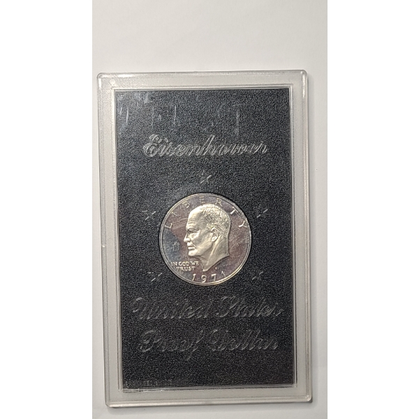 1971-S Eisenhower 40% Silver Proof Dollar In Display