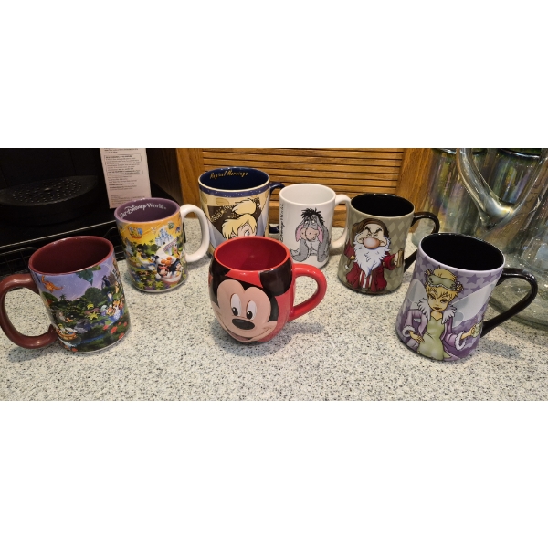Assorted Holiday & Mickey Mouse Mugs