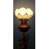 Image 5 : Tall 32" Bronze Cupid Figural Converted Parlor Lamp As Shown With Globe