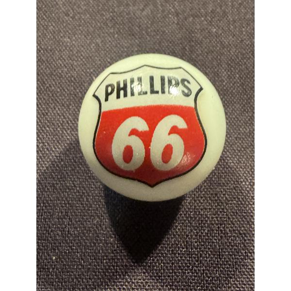 Vintage Phillips 66 Gas & Oil Advertising One Inch Shooter Marble - Mint Condition