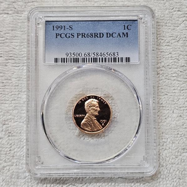 1991-S PCGS PR68RD DCAM Lincoln Cent