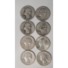 Image 1 : Assorted Years And Mint Marks 90% Silver U.S Washington Quarters - Face Value: $2.00