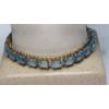 Image 1 : 14K Yellow Gold 7" Twisted Rope Bracelet With Blue Topaz - Weight: 14.1g