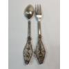 Image 5 : Antique Silver Filigree Fork and Spoon Set - Marked "800" - 80% Silver TW: 53.2g