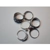 Image 5 : Six Assorted Sterling Silver Rings - Various Syles, Sizes, and Gemstones - Total Weight: 21.3g