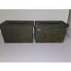 Image 4 : Lot of (2) Military Style Vintage Metal Ammo Transport Can Storage Box 