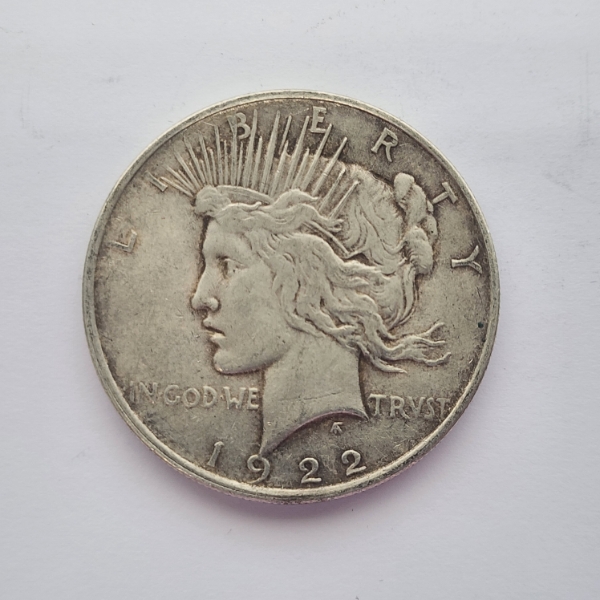 United States 1922 Peace Dollar - 90% Silver 