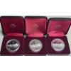 Image 2 : Set of 3 Royal Canadian Mint Silver Dollar - 150th Toronto Anniversary - .500 Silver 23.33 Grams Ea.