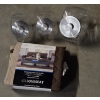 Image 1 : Three Piece Glass Canister Set With Metal Lids And New Furniture Covers