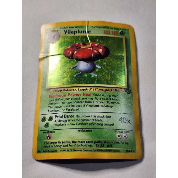 Vileplume 15/64 Holo Rare Vintage Pokemon Trading Card