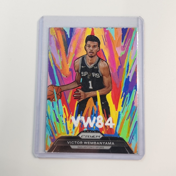 Victor Wembanyama San Antonio Spurs Artist-Signed Custom 1 of 1 Art Card 