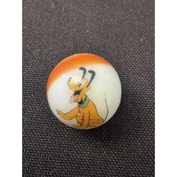 Vintage Disney Pluto Hand Painted Advertising Marble - Mint Condition