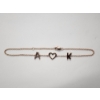 Image 4 : 10K Rose Gold "A" & "K" Heart 9" Bracelet Total Weight: 2.2g
