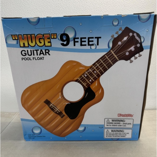 Huge 9 Foot Guitar Pool Float By Kangaroo - New In The Box