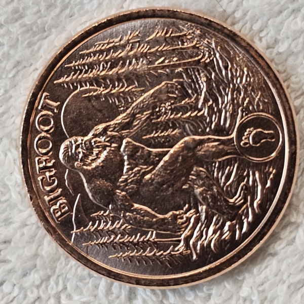 Bigfoot / Sasquatch Commemorative .999 Fine Pure Copper Round