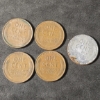 Image 2 : (4) Wheat Pennies and (1) Steel Penny