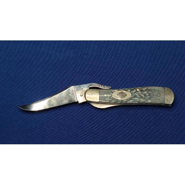 Case XX USA 2015 Gray Bone 61953 LC Harley Davidson Russlock Stainless Steel Knife with Pocket Clip
