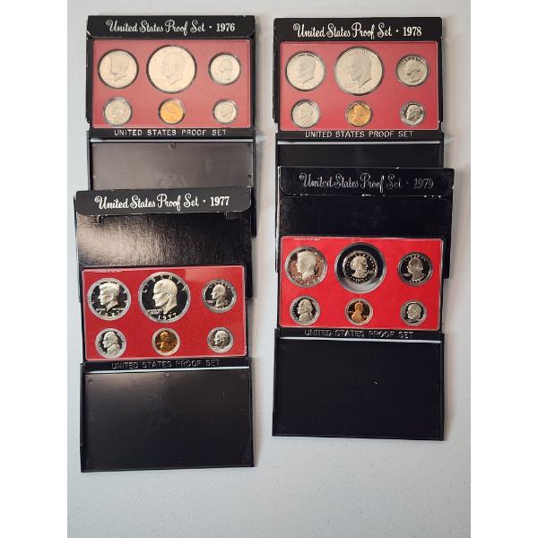 x4 United States Mint Proof Sets: 1976, 1978, 1977, 1979