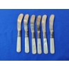Image 1 : Lot of 6 Universal L.F. & C. Sterling Silver & Mother of Pearl Handle Knives TW:140.5g