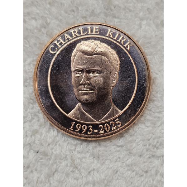 Charlie Kirk Memorial Commemorative 1-Ounce .999 Fine Copper Round