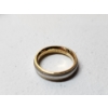 Image 2 : 18K Gold & Platinum Two-Tone Band - Size 6 - Total Weight: 7.2g
