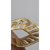 Image 3 : 14K Yellow Gold Dangle Drop Diamond-Cut Filigree Earrings - Weight: 1.4g