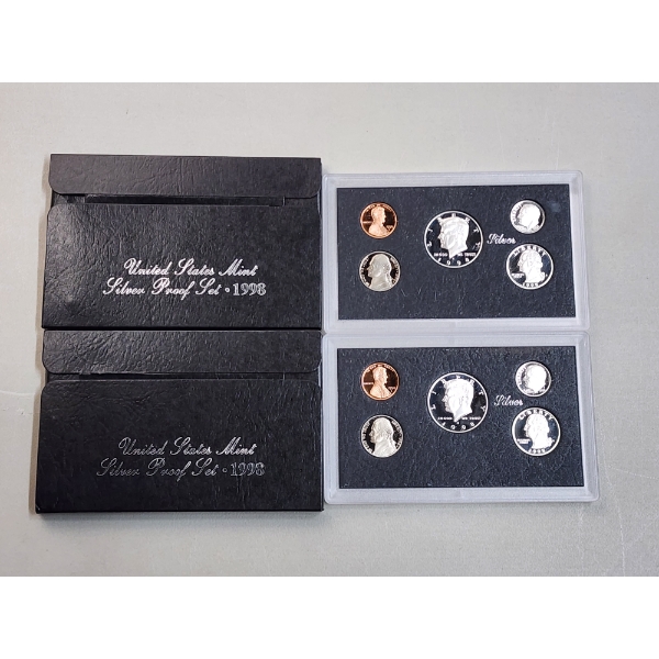 (2) 1998 United States Mint Silver Proof Sets