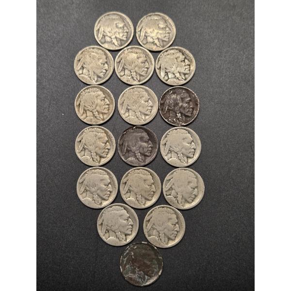 Buffalo Nickle Group .85 Cents Face Value