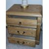 Image 3 : Solid Oak Night Stands - Matching Sleigh Bed 26 x 17 x 29 each See Pics