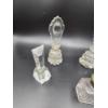 Image 5 : 5 Vintage Gorgeous Glass Perfume Bottles with Stoppers - Unique Shapes and Designs!