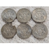Image 2 : 6 40% Silver Kennedy Half Dollars Minted in the Mid-1960s - AFV $3.00