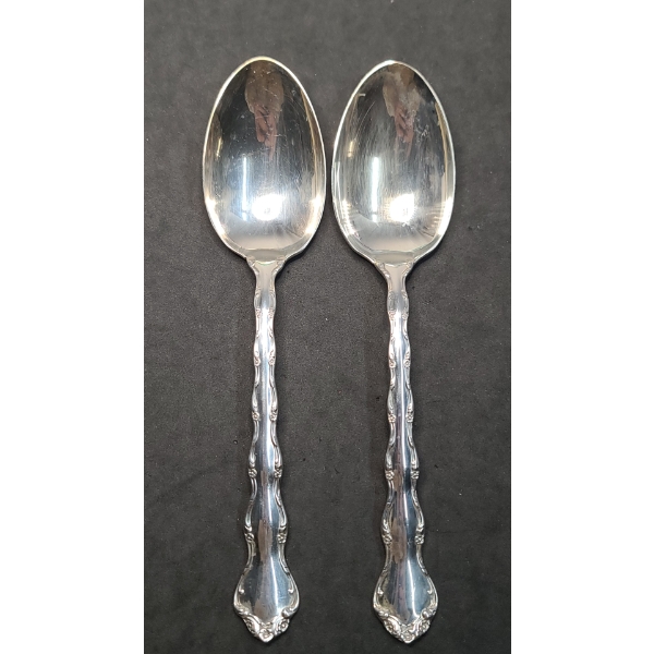 (2) Sterling Silver Reed & Barton Serving Spoons - Total Weight: 172.3g