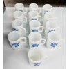 Image 3 : Vintage - 13 Army Navy Milk Glass Footed Mugs