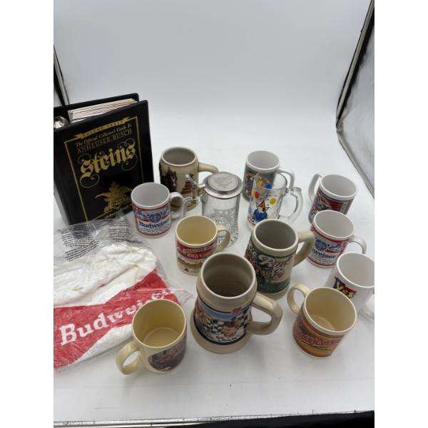 Coca-Cola Hanging Sign (116.5") - Various Beer Steins & Mugs - Steins Book - Budweiser Mugs 