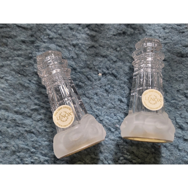 PICKUP IN CANTON - Vintage Lennox Salt & Pepper Shakers And Vintage Glass Candelabras 
 (All Items n