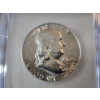 Image 2 : ICG GRADED AU53 1962 90% Silver Franklin Half Dollar 