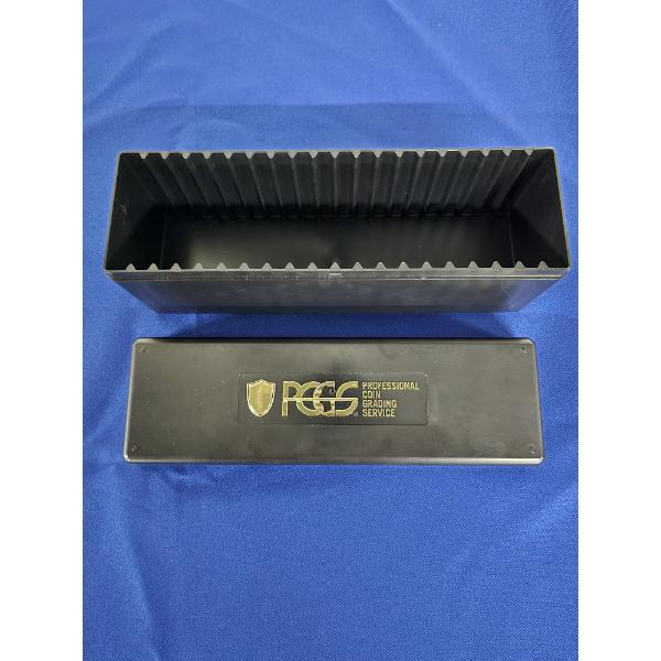 PCGS Plastic Storage Box for 20 Slab Coins Holders, Black 