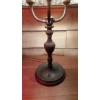Image 3 : Antique Early 6 Panel MICA Bronze Table Lamp 24" Tall O/A - See Desc / Pics